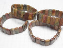 [Video] Picasso Jasper 2-Hole Rectangle 20x10x6mm 1strand (Bangle Bracelet)