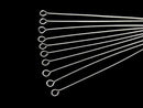 Silver925  Eye Pin [0.5x20][0.5x25][0.5x30][0.5x40] Rhodium Plated  10pcs