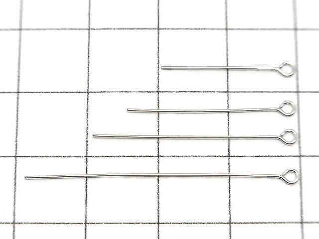 Silver925  Eye Pin [0.5x20][0.5x25][0.5x30][0.5x40] Rhodium Plated  10pcs