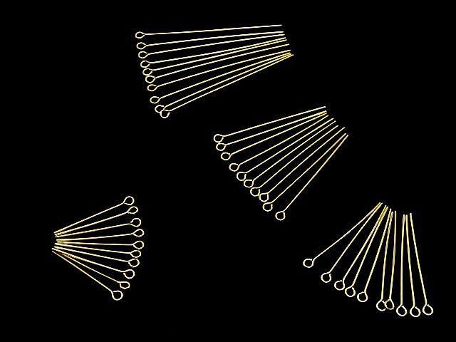 Silver925  Eye Pin [0.5x20][0.5x25][0.5x30][0.5x40] 18KGP 10pcs