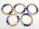 [Video] Multicolor Fluorite AAA Round 14mm Color Gradation Bracelet