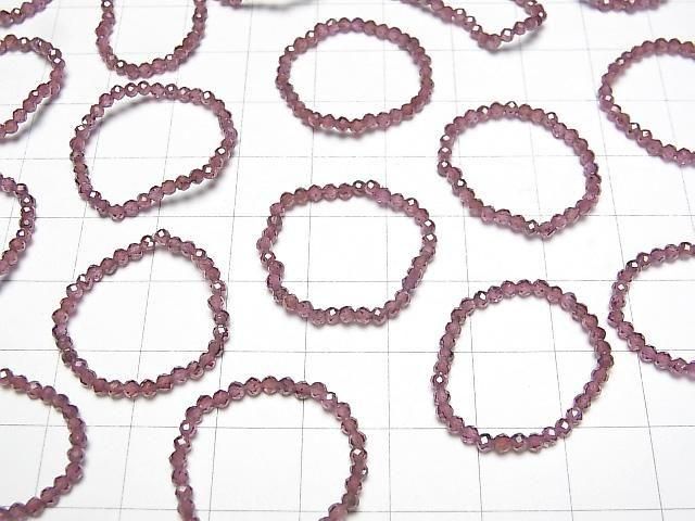 [Video]High Quality! Garnet Faceted Round 2mm 3pcs (Ring)