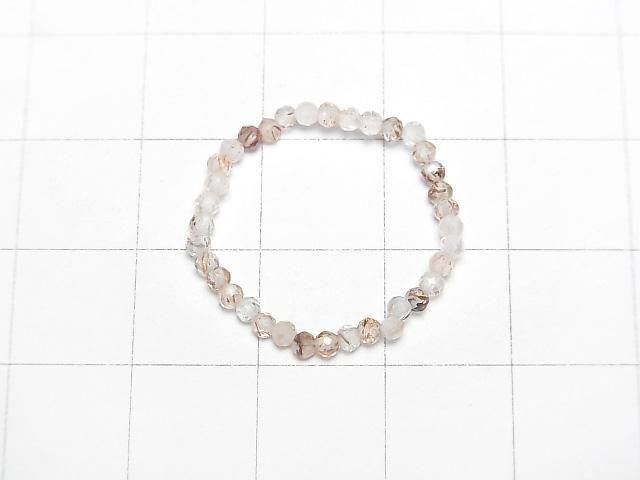 [Video]High Quality! Brown Rutilated Quartz Faceted Round 2mm 3pcs (Ring)