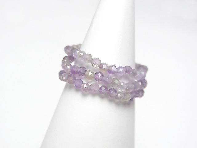 [Video] High Quality! Mixed Amethyst Faceted Round 2mm 3pcs (Ring)