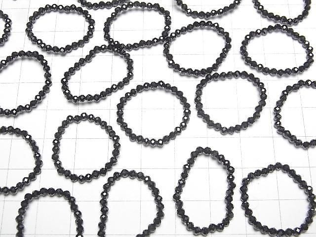 [Video]High Quality! Black Spinel Faceted Round 2mm 3pcs (Ring)