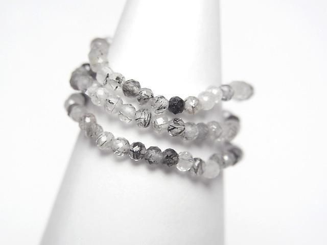 [Video]High Quality! Tourmaline Quartz Faceted Round 2mm 3pcs (Ring)