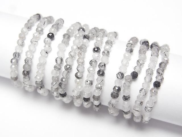 [Video]High Quality! Tourmaline Quartz Faceted Round 2mm 3pcs (Ring)