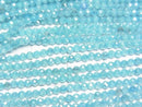 [Video]High Quality! Cubic Zirconia AAA Faceted Round 2mm [Turquoise Blue] 1strand beads (aprx.14inch/35cm)