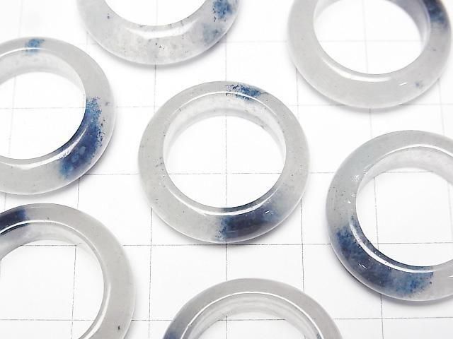 [Video] Dumortierite in Quartz Ring, Size 14, 2 pieces