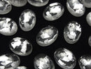 [Video] Doublet Crystal AAA Oval Rose Cut 14x10mm Silver 2pcs