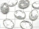 [Video] Doublet Crystal AAA Oval Rose Cut 14x10mm Silver 2pcs