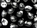 [Video] Doublet Crystal AAA Pear Shape Rose Cut 14x10mm Silver 2pcs