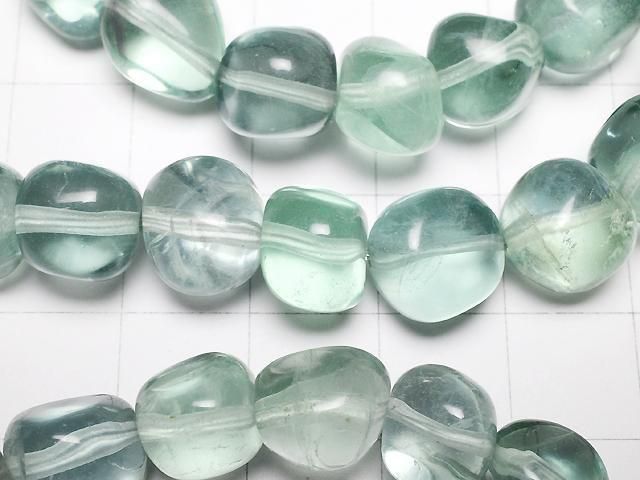 [Video] Blue Green Fluorite AAA- Nugget Bracelet