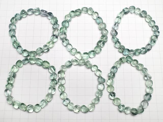 [Video] Blue Green Fluorite AAA- Nugget Bracelet