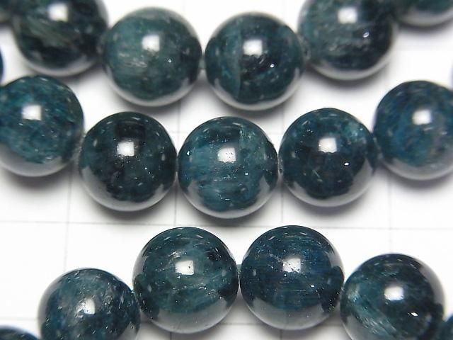 [Video] Teal Blue Apatite AA+ Round 10mm Bracelet