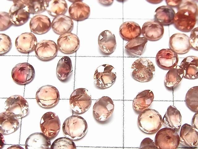 [Video]High Quality Oregon Sunstone AAA Loose stone Round Faceted 5x5mm 2pcs