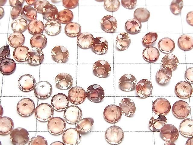 [Video]High Quality Oregon Sunstone AAA Loose stone Round Faceted 5x5mm 2pcs