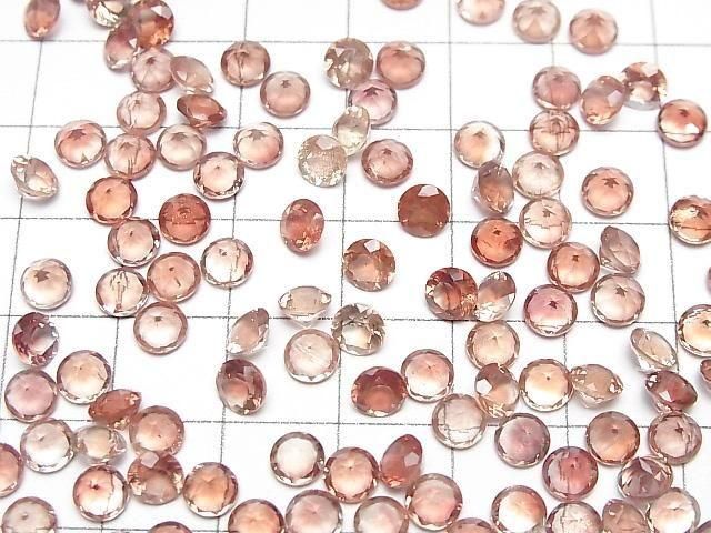 [Video]High Quality Oregon Sunstone AAA Loose stone Round Faceted 5x5mm 2pcs