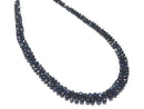 [Video][One of a kind] Blue Diamond Drop Faceted Briolette 1strand beads (aprx.11inch/27cm)