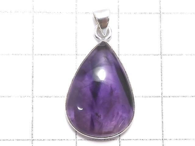 [Video][One of a kind] Trapiche Amethyst Pendant Silver925 NO.61