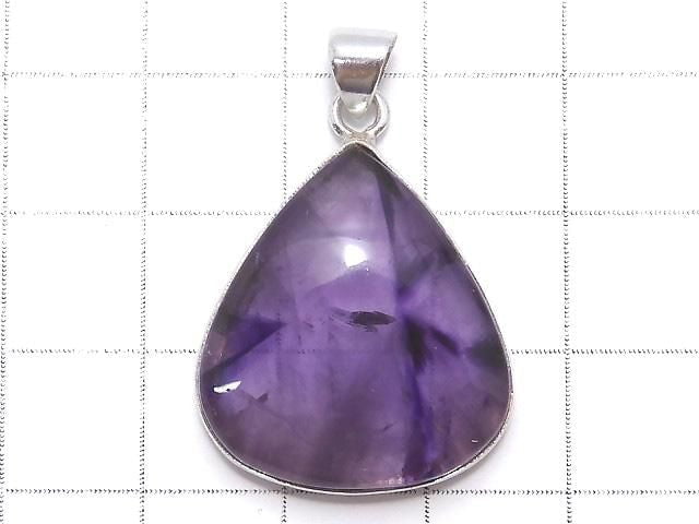[Video][One of a kind] Trapiche Amethyst Pendant Silver925 NO.66