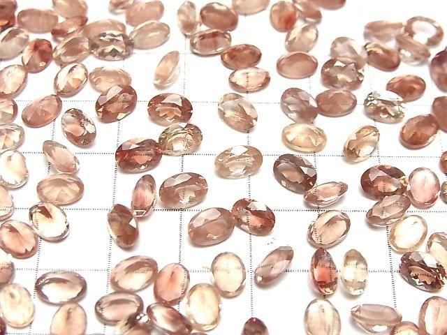 [Video]High Quality Oregon Sunstone AAA Loose stone Oval Faceted 7x5mm 1pc