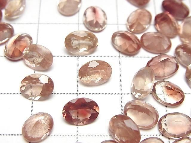 [Video]High Quality Oregon Sunstone AAA Loose stone Oval Faceted 8x6mm 1pc