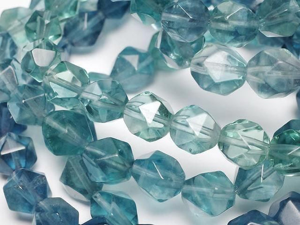 [Video] Blue-Green Fluorite AAA 20 Faceted Round 8.5mm Bracelet