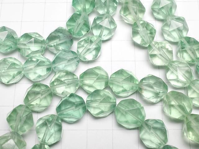 [Video] Green Fluorite AAA 20 Faceted Round 12mm Bracelet