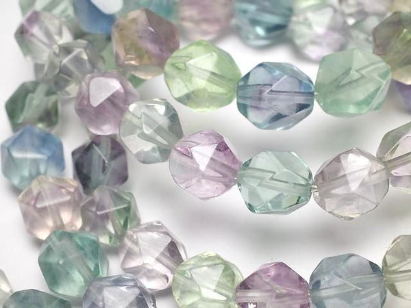 [Video] Multicolor Fluorite AAA 20 Faceted Round 8mm Bracelet