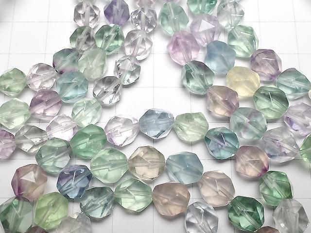 Multicolor Fluorit AAA 20 facettierte runde 8mm Armband
