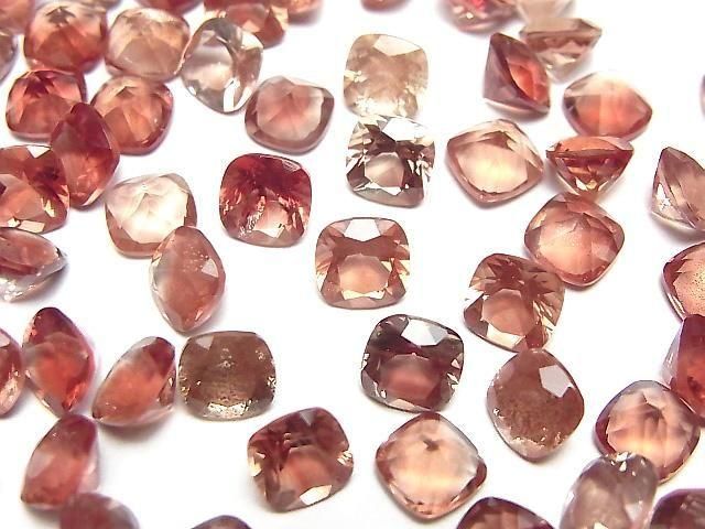 [Video]High Quality Oregon Sunstone AAA Loose stone Square Faceted 6x6mm 1pc