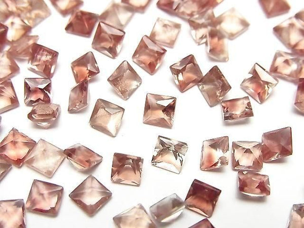 [Video]High Quality Oregon Sunstone AAA Loose stone Square Faceted 4x4mm 2pcs
