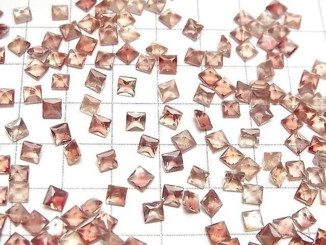 [Video]High Quality Oregon Sunstone AAA Loose stone Square Faceted 4x4mm 2pcs
