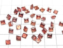[Video]High Quality Oregon Sunstone AAA Loose stone Square Faceted 4x4mm 2pcs