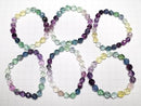 [Video] Multicolor Fluorite AAA 20 Faceted Round 8.5mm Color Gradation Bracelet