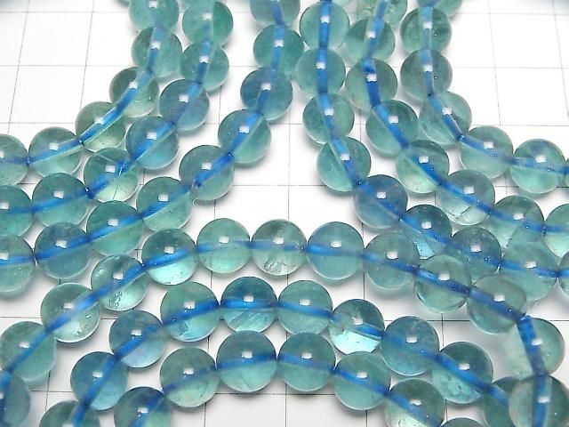 [Video] Blue Green Fluorite AA++ Round 8mm Bracelet