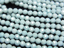[Video]High Quality! Cubic Zirconia AAA Faceted Round 3mm [Milky Blue] 1strand beads (aprx.14inch/35cm)