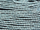 [Video]High Quality! Cubic Zirconia AAA Faceted Round 3mm [Milky Blue] 1strand beads (aprx.14inch/35cm)