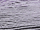[Video]High Quality! Cubic Zirconia AAA Faceted Round 3mm [Milky Purple] 1strand beads (aprx.14inch/35cm)