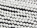 [Video]High Quality! Cubic Zirconia AAA Faceted Round 3mm [Milky White] 1strand beads (aprx.14inch/35cm)