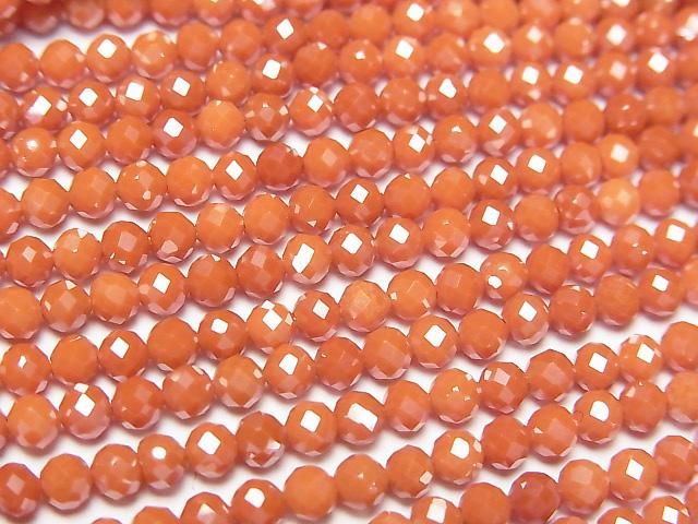 [Video]High Quality! Cubic Zirconia AAA Faceted Round 3mm [Caramel Orange] 1strand beads (aprx.14inch/35cm)