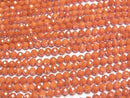 [Video]High Quality! Cubic Zirconia AAA Faceted Round 3mm [Caramel Orange] 1strand beads (aprx.14inch/35cm)