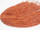 [Video]High Quality! Cubic Zirconia AAA Faceted Round 3mm [Caramel Orange] 1strand beads (aprx.14inch/35cm)