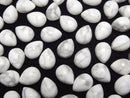 [Video] Howlite Magnesite Pear shape Cabochon 8x6mm 5pcs