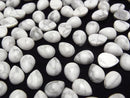 [Video] Howlite Magnesite Pear shape Cabochon 8x6mm 5pcs