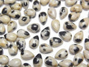 [Video] Dalmatian Jasper Pear shape Cabochon 6x4mm 5pcs