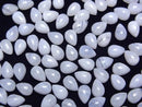 [Video] Blue Lace Agate AAA Pear shape Cabochon 6x4mm 4pcs