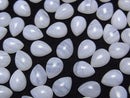 [Video] Blue Lace Agate AAA Pear shape Cabochon 8x6mm 4pcs