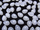 [Video] Blue Lace Agate AAA Pear shape Cabochon 8x6mm 4pcs